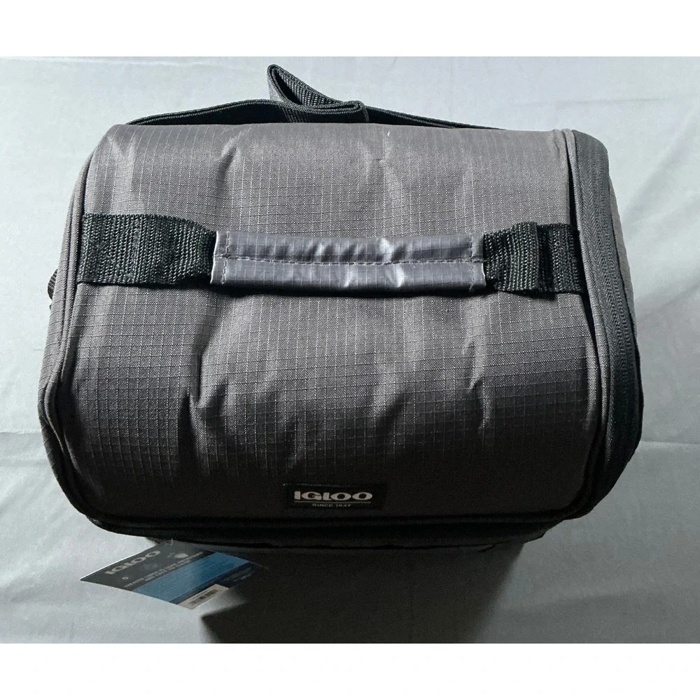 Igloo Ringleader Dual Compartment 16 Can Cooler Bag MaxCold Forged Iron Gray NEW
